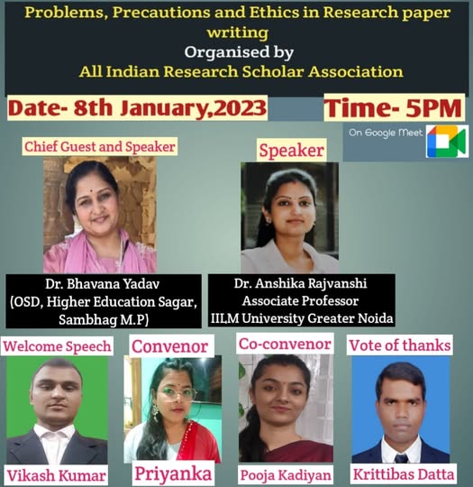 Problems, Precautions and Ethics in Research Paper Writing